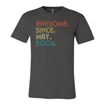16 Years Old Awesome Since May 2006 16Th Birthday Jersey T-Shirt | Mazezy
