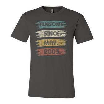 19 Years Old Awesome Since May 2003 19Th Birthday Jersey T-Shirt | Mazezy