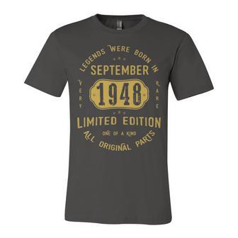 1948 September Birthday Gift 1948 September Limited Edition Unisex Jersey Short Sleeve Crewneck Tshirt - Seseable