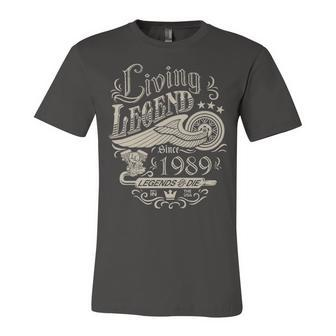 1989 Birthday Living Legend Since 1989 Unisex Jersey Short Sleeve Crewneck Tshirt - Seseable