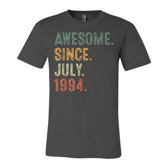 28 Yr Old 28Th Birthday Decorations Awesome Since July 1994 Unisex Jersey Short Sleeve Crewneck Tshirt - Seseable