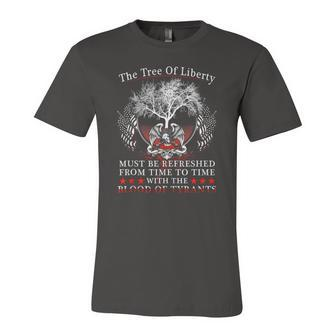 2Nd Amendment Gun Rights Tree Of Liberty Blood Of Tyrants Jersey T-Shirt | Mazezy