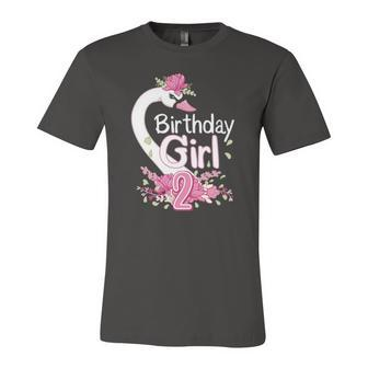 2Nd Birthday Wildlife Swan Animal 2 Years Old Birthday Girl Jersey T-Shirt | Mazezy