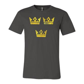 3 Crowns Tre Kronor Of Sweden Swedish Coat Of Arms Jersey T-Shirt | Mazezy