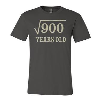 30 Years Old 30Th Birthday Give Idea Square Root Of 900 Vintage Birthday Jersey T-Shirt | Mazezy