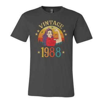 34Th Birthday 34 Years Old For Retro Vintage 1988 Jersey T-Shirt | Mazezy