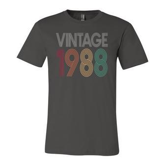 34Th Birthday Vintage 1988 Retro 34 Years Old Jersey T-Shirt | Mazezy