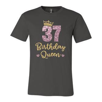 37 Birthday Queen 37Th Birthday Queen 37 Years Jersey T-Shirt | Mazezy