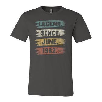 40 Years Old Legend Since June 1982 40Th Birthday Jersey T-Shirt | Mazezy