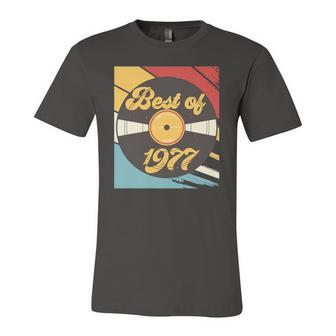 45Th Birthday Vinyl Record Vintage 1977 Jersey T-Shirt | Mazezy