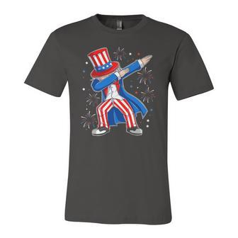 4Th Of July Dabbing Uncle Sam Costume Patriotic Jersey T-Shirt | Mazezy