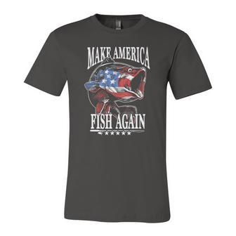 4Th Of July Fishing Make America Fish Again Usa Fisherman Jersey T-Shirt | Mazezy DE