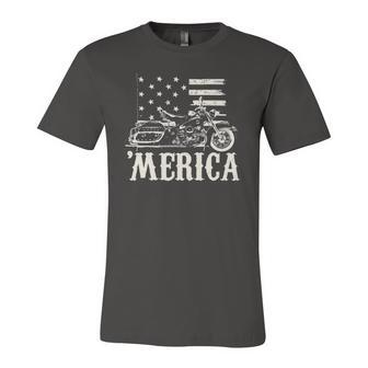 4Th Of July Merica V-Twin Motorcycle Biker Jersey T-Shirt | Mazezy