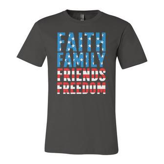 4Th Of July S For Faith Friends Freedom Jersey T-Shirt | Mazezy