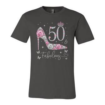 50 & Fabulous 50 Years Old And Fabulous 50Th Birthday Jersey T-Shirt | Mazezy