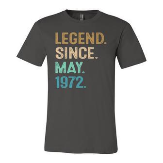 50 Years Old Legend Since May 1972 50Th Birthday Vintage Jersey T-Shirt | Mazezy