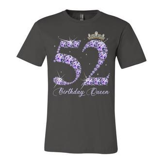 52 Year Old Its My 52Nd Birthday Queen Diamond Heels Crown Unisex Jersey Short Sleeve Crewneck Tshirt - Seseable