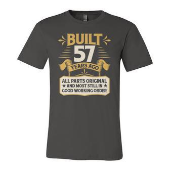 57Th Birthday Built 57 Years Ago Jersey T-Shirt | Mazezy