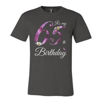 65 Years Old Floral 1957 Its My 65Th Birthday Jersey T-Shirt | Mazezy
