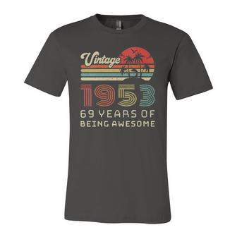 69 Years Old Birthday Vintage 1953 69Th Birthday Jersey T-Shirt | Mazezy