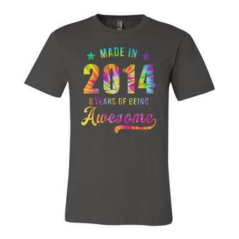 8 Years Old 8Th Birthday 2014 Tie Dye Awesome Jersey T-Shirt | Mazezy