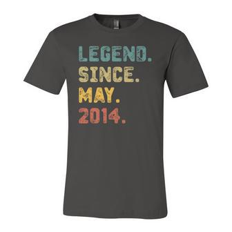 8 Years Old Legend Since May 2014 8Th Birthday Jersey T-Shirt | Mazezy