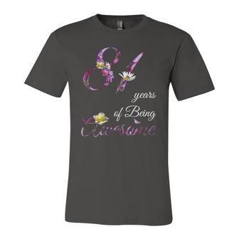 81 Years Old Awesome Floral 1941 81St Birthday Jersey T-Shirt | Mazezy