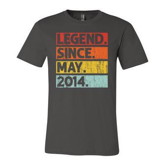 8Th Birthday Legend Since May 2014 8 Years Old Jersey T-Shirt | Mazezy