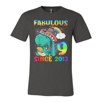 9 Years Old T Rex 9Th Birthday Dinosaur Girls Since 2013 Unisex Jersey Short Sleeve Crewneck Tshirt - Seseable