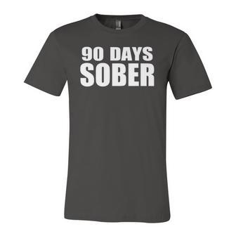 90 Days Sober 3 Months Sobriety Accomplishment Jersey T-Shirt | Mazezy