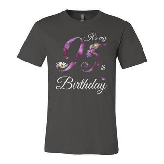 95 Years Old Floral 1927 Its My 95Th Birthday Jersey T-Shirt | Mazezy