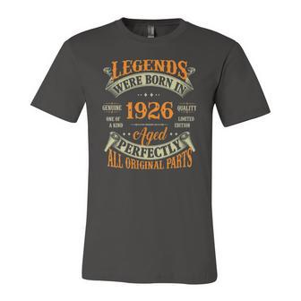 96Th Birthday Tee Vintage Legends Born In 1926 96 Years Old Jersey T-Shirt | Mazezy