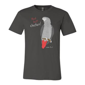 African Grey Parrot Red Butt Chicken Jersey T-Shirt | Mazezy