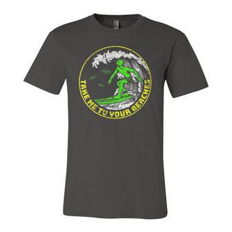 Alien Surfing For Surfers Jersey T-Shirt | Mazezy