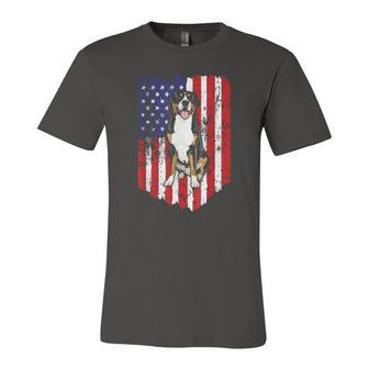American Flag Greater Swiss Mountain Dog 4Th Of July Usa Jersey T-Shirt | Mazezy