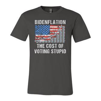 American Flag With Inflation Graph Biden Flation Jersey T-Shirt | Mazezy