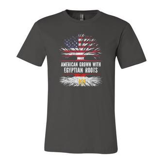 American Grown With Egyptian Roots Usa Flag Egypt Jersey T-Shirt | Mazezy