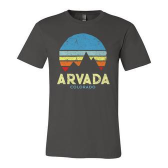 Arvada Colorado Mountains Vintage Retro Jersey T-Shirt | Mazezy