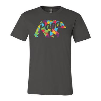 Autism Papa Bear Autism Awareness Jersey T-Shirt | Mazezy