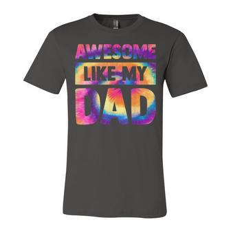 Awesome Like My Dad Matching Fathers Day Kids Tie Dye V2 Jersey T-Shirt | Mazezy