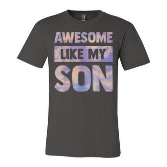 Awesome Like My Son Matching Fathers Day Family Kid Tie Dye Unisex Jersey Short Sleeve Crewneck Tshirt - Seseable
