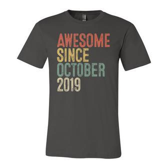 Awesome Since October 2019 3Rd Birthday 3 Years Old Jersey T-Shirt | Mazezy