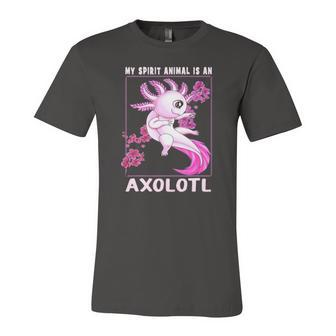 Axolotl Is My Spirit Animal Cherry Blossom Girls Boys Jersey T-Shirt | Mazezy