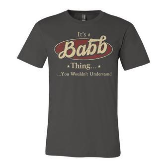 Babb Shirt Personalized Name Gifts T Shirt Name Print T Shirts Shirts With Names Babb Unisex Jersey Short Sleeve Crewneck Tshirt - Seseable