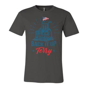Back Up Terry 4Th Of July American Flag Wheelchair American T-Shirt Unisex Jersey Short Sleeve Crewneck Tshirt - Seseable