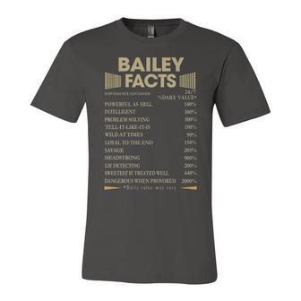 Bailey Name Gift Bailey Facts Unisex Jersey Short Sleeve Crewneck Tshirt - Seseable