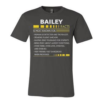 Bailey Name Gift Bailey Facts V2 Unisex Jersey Short Sleeve Crewneck Tshirt - Seseable