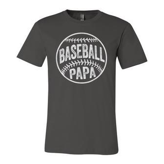 Baseball Papa Coach Fathers Day Jersey T-Shirt | Mazezy