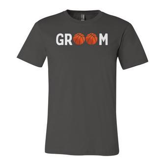 Basketball Groom Wedding Party Jersey T-Shirt | Mazezy