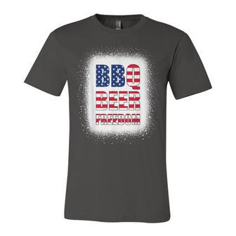 Bbq Beer Freedom America Usa Party 4Th Of July Summer Unisex Jersey Short Sleeve Crewneck Tshirt - Seseable